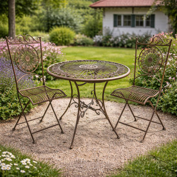 Gartenmöbel Set Valencia – Vintage Metallmöbel für Balkon & Garten